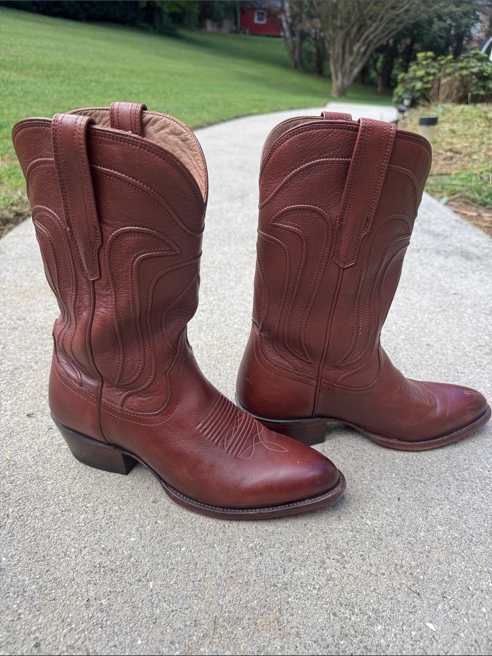 Tecova Women’s Brown Leather Western Cowboy Boots - Picture 6 of 12